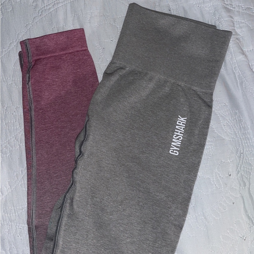 Gymshark Gray and Pink Ombre Leggings